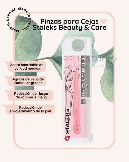 Pinzas para cejas Staleks Beauty & Care cuidado profesional en casa